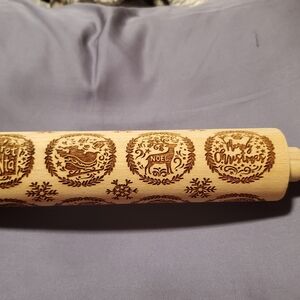 Engraved Wooden Rolling Pin